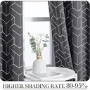 PONY DANCE Stores occultants imprimé aluminisé avec œillets, Lot de 2, L 140 x H 245 cm (L 55 x H 96 pouces), Gris image 4