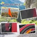 PawHut Steel Dog Bike Trailer Pet Cart Carrier for Bicycle Kit Water Resistant with Hitch Coupler Travel Red image 3