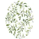 Plant leaf and flower pattern toilet seat stickers, self-adhesive bathroom wall stickers, toilet seat decals, DIY removable waterproof stickers,Full of leaves image 0