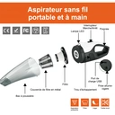ATSHARK A-081 Aspirateur à main 8000 Pa léger et portable, chargement sans fil - Blanc image 7