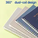 Deli Pure Time Series Lot de 4 carnets à spirale A5, papier ligné 70g/m² - 80 feuilles/160 pages image 3