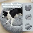 SONGMICS Lit donut pour chien avec housse amovible et lavable gris clair - Ø 100 cm image 3