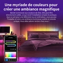 Vivreal Ruban LED 5 m RGB intégré, intelligent, contrôle via application Bluetooth, changement de couleur DIY, synchronisation musicale, pour chambre, cuisine et décoration intérieure, Offre de Nouvel An, Cadeaux phares image 5