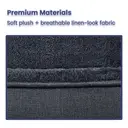 SONGMICSHOME Dog bed linen look, raised edges, non-slip bottom, removable and washable cover, XXL, 120 x 90 x 30 cm, dark grey image 7