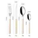 FangYuan Ensemble de 16 couverts en acier inoxydable compatible lave-vaisselle - Manche blanc image 3