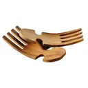 Maison by Premier Curved Shape Acacia Salad Hand Servers, Handcrafted Salad Servers, Rounded Handle Set of 2 Salad Mixers image 0