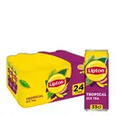 LIPTON Lot de 24 canettes de thé glacé saveur tropical - 24 x 33 cl image 0