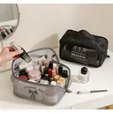 Verbex H7 Gray High-Value Makeup Handbag Travel Bag/Cosmetic Pouch/Storage Bag/Multifunctional Popular Mesh Pillow Travel Portable Bag image 3