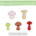 5 PCS Mushroom Shaped Vase, Planters Clear Hydroponic Vase, Flowers Plants for Decorative Centerpiece,Table Decor,Home Wedding Party (5 Color) image 7