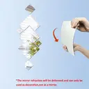 7pcs PVC mirror stickers, interlocking diamond-shaped mirror stickers, multi-piece pack of silver mirrors, self-adhesive high-definition living room mirror, entryway bathroom personalized artistic decorative mirror (4.8-16.5cm) image 4