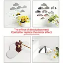 10pcs PVC mirror wall stickers, irregular wall decoration, cloud stickers，silver image 6