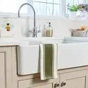 Dexam Tea Towel Love Colour Striped 100% Cotton Olive Green 45x70cm image 2