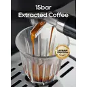HiBREW H5A 15Bar Semi Automatische Espresso Koffiemachine Met 1,2L Watertank Real-Time Temperatuurmeter Eén-Touch Extractie Krachtige Stoomkoppenwarmer image 3