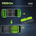 HOMCOM Stepper aérobic fitness hauteur réglable 3 niveaux 10/15/20 cm surface antidérapante plastique 78 x 28 x 20 cm vert et gris image 4