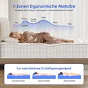 GTIMEX 7-Zonen-Taschenfederkernmatratze mit Spannbettlaken, 160 x 200 cm, 22 cm hoch, H3, atmungsaktiv, Rückenstütze, orthopädisch image 2