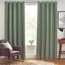 Furn Eyelet Curtains Dawn Blackout Eucalyptus W:229xL:229cm image 2