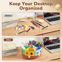 GAMENOTE Rotating Organizer Large Art Supplies Caddy for Kids Desk Homeschool & Classroom Storage 1 Set, New Year Sale , Top gift picks image 5
