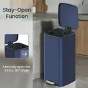 SONGMICSHOME  Trash Can, 8-Gallon Trash Bin, Stainless Steel Kitchen Garbage Can, Midnight Blue image 7