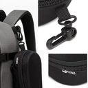 EVA Hard Shell Glasses Case with Zipper & Belt Clip, Portable Anti-Scratch Sunglasses Holder for Travel Outdoor(Black) image 3