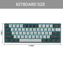 MageGee STAR 61 60% Wired Gaming Keyboard, QWERTY US layout, Compact Blue LED Backlit Wired Keyboard with Detachable USB Type-C Cable, Portable Full Keys Anti-ghosting Gaming Keyboard - Black & Grey/Blue Switch image 2