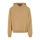 URBAN CLASSICS Sweat à capuche en velours jacquard beige - Taille S image 0