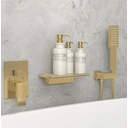 Homary Wall Mount Bath Tap Solid Brass Single Lever Handle in Brushed Gold image 4