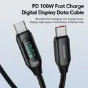 Toocki Câble USB-C 1 m 100 W charge rapide avec affichage LED compatible avec iPhone 17, 16, 15 Pro Plus, Pro Max Air, iPad Pro, Samsung Galaxy S24, S23, Switch, MacBook Air, Pixel image 2