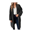 Women's Long Cardigan Sweaters Chunky Open Front Oversized Slouchy Knit Fall Trendy Coatigan Jackets (black, M) image 0