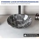 DeerValley Bathroom Sink Oval Ceramic Vessel Sink with Gray Stripes Practical Hygienic Combines Style and Function, Ideal for Modern Bathroom Design 406 x 330mm image 2