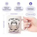 Alphynix 1 Mug blanc 33cl avec design "LÂCHE CE TRUC" méditation paresseux mindful, cadeau de Noël ou Thanksgiving humour zen,Le cadeau de la saint-valentin, cadeau d’anniversaire image 7