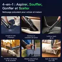 Fanttik Style EasyWox Q808 Aspirateur de voiture, aspiration puissante 16 500 Pa, moteur sans balais 120 W, soufflerie et aspiration bidirectionnelles, boîtier en alliage d’aluminium haute résistance, réglage à double vitesse, gris image 7