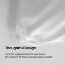 Meeallhome  Box Stitched Bed Comforter  135*200cm White image 4