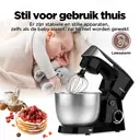 AUCMA staande mixer, 5 liter, 10 snelheidsinstellingen, kantelbare kop, 3-in-1 staande mixer met mengkom, deeghaak, garde en menghaak, mixer voor bakken, taart, brood, pizza, gebak, pasta en de meeste huishoudelijke koks, 400W pure copper AC-motor, (5 liter, zwart) image 3