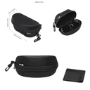 EVA Hard Shell Glasses Case with Zipper & Belt Clip, Portable Anti-Scratch Sunglasses Holder for Travel Outdoor(Black) image 1