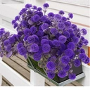 Yuejia 4Pcs 13.77in/35cmArtificial Billy Ball Flower Man Fake Plants Living Room Decoration Ornaments Desktop Fake Flowers(purple) image 6