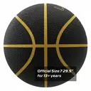 High-quality Rubber Basketball（29.5"） Size7# Black/Gold image 1