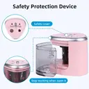 Tenwin Electric Pencil Sharpener, Double Hole Battery Operated, for 6-12mm No.2/Colored Pencils, Pink image 3