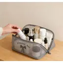 Verbex H7 Gray High-Value Makeup Handbag Travel Bag/Cosmetic Pouch/Storage Bag/Multifunctional Popular Mesh Pillow Travel Portable Bag image 1