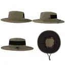 TOP-EX Chapeau anti-UV à bords larges avec arceau amovible et panneau en mesh ventilé vert militaire - taille M/L image 1