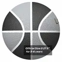 High-quality Rubber Basketball（22"） Size3#Black/Gray image 1