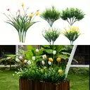 Yuejia 19Pcs 13in/33cmOutdoor Artificial Bushes, Artificial Tulips Flowers Greenery Shrubs Faux Greenery for Outdoor Garden Patio Front Porch Yard Decor image 2