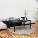 Outsunny Garden Coffee Table, Rectangular Patio Side Table with Steel Frame and Slat Tabletop for Outdoor, Balcony, 101.5 x 61cm, Grey image 5