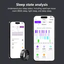 FitAlly Smart Ring Fitness Tracker, Titanium Health Monitoring Ring with Heart Rate, Blood Oxygen, Sleep Tracker & HRV, Activity & Calorie Tracking, Bluetooth 5.1 Smart Ring for iOS & Android, Black Size 9 image 3