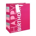 Pink Happy Birthday Gift Bag Large 26.5 (W) x 33 (L) x 14cm (H) image 0