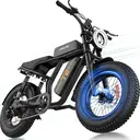 URLIFE 20" * 4 Vélo électrique pour adulte, équipé d'une batterie amovible 48 V 15,6 Ah, autonomie de 80 mi par charge, 7 vit image 2