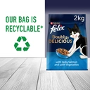 Felix Doubly Delicious Salmon & Veg Dry Cat Food 2kg image 4