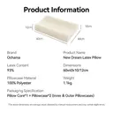 ochama Latex Pillow (Dream Wave) - Thailand Origin, Neck and Shoulder Pain Relief, Ergonomic Design, Slow Rebound Durable - Bedroom, Sleep Comfort - 60*40*10/12 cm, 93% Latex image 6