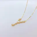 18-Inch Women's 18K Gold Plated Station Necklace with Oval Charms image 2