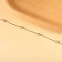 Polished Silver Tone Heart Pendant Bracelet, Stainless Steel 4-Heart Charm Jewelry, Hypoallergenic (18+5cm) image 2