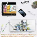 Ohuhu Mixed Media Sketchbook, Spiral Bound, 120 LB / 200 GSM Heavyweight Paper, 62 Sheets / 124 Pages image 2